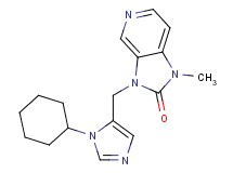 3-[(1-cyclohexyl-1H-imidazol-5-yl)methyl]-1-methyl-1,3-dihydro-2H-imidazo[4,5-c]pyridin-2-one