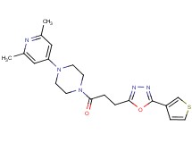 1-(2,6-dimethyl-4-pyridinyl)-4-{3-[5-(3-thienyl)-1,3,4-oxadiazol-2-yl]propanoyl}piperazine