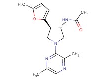 N-[(3S*,4R*)-1-(3,6-dimethyl-2-pyrazinyl)-4-(5-methyl-2-furyl)-3-pyrrolidinyl]acetamide
