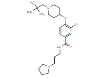 3-chloro-4-{[1-(2,2-dimethylpropyl)-4-piperidinyl]oxy}-N-[3-(1-pyrrolidinyl)propyl]benzamide