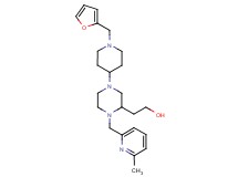 2-{4-[1-(2-furylmethyl)-4-piperidinyl]-1-[(6-methyl-2-pyridinyl)methyl]-2-piperazinyl}ethanol