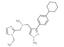1-[3-(4-cyclohexylphenyl)-1-methyl-1H-pyrazol-4-yl]-N-[(1-ethyl-1H-imidazol-2-yl)methyl]-N-methylmethanamine