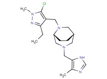 (1S*,5R*)-6-[(5-chloro-3-ethyl-1-methyl-1H-pyrazol-4-yl)methyl]-3-[(4-methyl-1H-imidazol-5-yl)methyl]-3,6-diazabicyclo[3.2.2]nonane