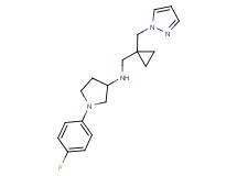 1-(4-fluorophenyl)-N-{[1-(1H-pyrazol-1-ylmethyl)cyclopropyl]methyl}pyrrolidin-3-amine