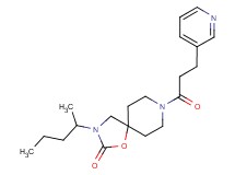 3-(1-methylbutyl)-8-(3-pyridin-3-ylpropanoyl)-1-oxa-3,8-diazaspiro[4.5]decan-2-one
