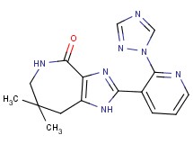7,7-dimethyl-2-[2-(1H-1,2,4-triazol-1-yl)pyridin-3-yl]-5,6,7,8-tetrahydroimidazo[4,5-c]azepin-4(1H)-one