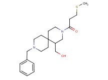 {9-benzyl-3-[3-(methylthio)propanoyl]-3,9-diazaspiro[5.5]undec-1-yl}methanol
