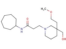 N-cycloheptyl-3-[3-(hydroxymethyl)-3-(2-methoxyethyl)-1-piperidinyl]propanamide