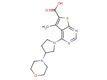 5-methyl-4-(3-morpholin-4-ylpyrrolidin-1-yl)thieno[2,3-d]pyrimidine-6-carboxylic acid