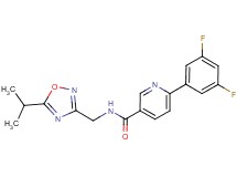 6-(3,5-difluorophenyl)-N-[(5-isopropyl-1,2,4-oxadiazol-3-yl)methyl]nicotinamide