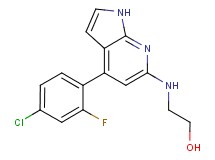 2-{[4-(4-chloro-2-fluorophenyl)-1H-pyrrolo[2,3-b]pyridin-6-yl]amino}ethanol