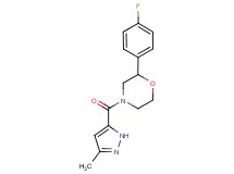 2-(4-fluorophenyl)-4-[(3-methyl-1H-pyrazol-5-yl)carbonyl]morpholine