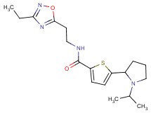 N-[2-(3-ethyl-1,2,4-oxadiazol-5-yl)ethyl]-5-(1-isopropyl-2-pyrrolidinyl)-2-thiophenecarboxamide