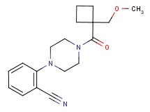 2-(4-{[1-(methoxymethyl)cyclobutyl]carbonyl}piperazin-1-yl)benzonitrile