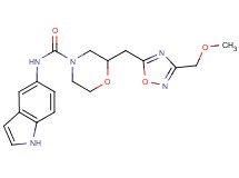 N-1H-indol-5-yl-2-{[3-(methoxymethyl)-1,2,4-oxadiazol-5-yl]methyl}morpholine-4-carboxamide