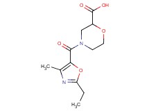 4-[(2-ethyl-4-methyl-1,3-oxazol-5-yl)carbonyl]-2-morpholinecarboxylic acid