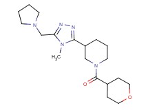 3-[4-methyl-5-(pyrrolidin-1-ylmethyl)-4H-1,2,4-triazol-3-yl]-1-(tetrahydro-2H-pyran-4-ylcarbonyl)piperidine