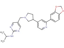 5-({3-[2-(1,3-benzodioxol-5-yl)pyridin-4-yl]pyrrolidin-1-yl}methyl)-N-isopropylpyrimidin-2-amine