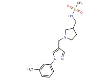 N-[(1-{[1-(3-methylphenyl)-1H-pyrazol-4-yl]methyl}pyrrolidin-3-yl)methyl]methanesulfonamide