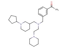 1-[3-({[(1-cyclopentyl-3-piperidinyl)methyl][2-(1-piperidinyl)ethyl]amino}methyl)phenyl]ethanone