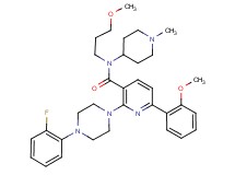 2-[4-(2-fluorophenyl)-1-piperazinyl]-6-(2-methoxyphenyl)-N-(3-methoxypropyl)-N-(1-methyl-4-piperidinyl)nicotinamide