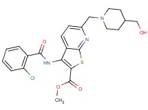 methyl 3-[(2-chlorobenzoyl)amino]-6-{[4-(hydroxymethyl)-1-piperidinyl]methyl}thieno[2,3-b]pyridine-2-carboxylate