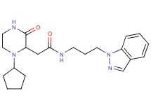 2-(1-cyclopentyl-3-oxo-2-piperazinyl)-N-[3-(1H-indazol-1-yl)propyl]acetamide