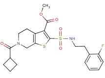 methyl 6-(cyclobutylcarbonyl)-2-({[2-(2-fluorophenyl)ethyl]amino}sulfonyl)-4,5,6,7-tetrahydrothieno[2,3-c]pyridine-3-carboxylate