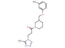 3-[(3-methylphenoxy)methyl]-1-[3-(5-methyl-1H-tetrazol-1-yl)propanoyl]piperidine
