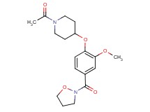 1-acetyl-4-[4-(2-isoxazolidinylcarbonyl)-2-methoxyphenoxy]piperidine