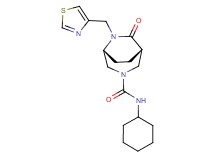 (1S*,5R*)-N-cyclohexyl-7-oxo-6-(1,3-thiazol-4-ylmethyl)-3,6-diazabicyclo[3.2.2]nonane-3-carboxamide