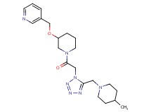 3-({[1-({5-[(4-methyl-1-piperidinyl)methyl]-1H-tetrazol-1-yl}acetyl)-3-piperidinyl]oxy}methyl)pyridine