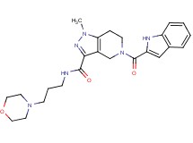 5-(1H-indol-2-ylcarbonyl)-1-methyl-N-[3-(4-morpholinyl)propyl]-4,5,6,7-tetrahydro-1H-pyrazolo[4,3-c]pyridine-3-carboxamide