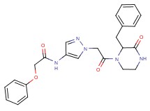 N-{1-[2-(2-benzyl-3-oxo-1-piperazinyl)-2-oxoethyl]-1H-pyrazol-4-yl}-2-phenoxyacetamide