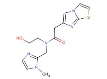 N-(2-hydroxyethyl)-2-imidazo[2,1-b][1,3]thiazol-6-yl-N-[(1-methyl-1H-imidazol-2-yl)methyl]acetamide