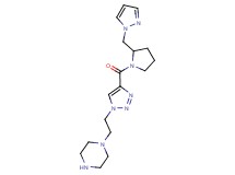 1-[2-(4-{[2-(1H-pyrazol-1-ylmethyl)pyrrolidin-1-yl]carbonyl}-1H-1,2,3-triazol-1-yl)ethyl]piperazine