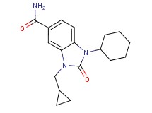 1-cyclohexyl-3-(cyclopropylmethyl)-2-oxo-2,3-dihydro-1H-benzimidazole-5-carboxamide