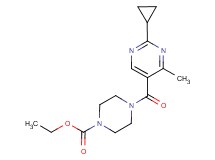 ethyl 4-[(2-cyclopropyl-4-methylpyrimidin-5-yl)carbonyl]piperazine-1-carboxylate