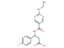 3-({[2-(ethylamino)-5-pyrimidinyl]carbonyl}amino)-3-(4-fluorophenyl)propanoic acid