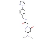 2-[4-(dimethylamino)-6-oxo-1(6H)-pyridazinyl]-N-[4-(1H-pyrazol-1-yl)benzyl]acetamide