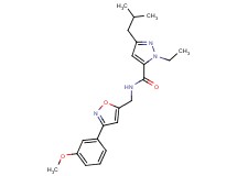 1-ethyl-3-isobutyl-N-{[3-(3-methoxyphenyl)-5-isoxazolyl]methyl}-1H-pyrazole-5-carboxamide