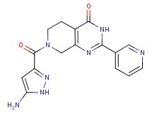 7-[(5-amino-1H-pyrazol-3-yl)carbonyl]-2-pyridin-3-yl-5,6,7,8-tetrahydropyrido[3,4-d]pyrimidin-4(3H)-one
