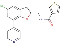 N-{[5-chloro-7-(4-pyridinyl)-2,3-dihydro-1-benzofuran-2-yl]methyl}-3-thiophenecarboxamide