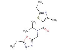 2-ethyl-N-[(5-ethyl-1,3,4-oxadiazol-2-yl)methyl]-N-isopropyl-4-methyl-1,3-thiazole-5-carboxamide