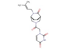 1-{2-[(1S*,5R*)-6-(3-methyl-2-buten-1-yl)-7-oxo-3,6-diazabicyclo[3.2.2]non-3-yl]-2-oxoethyl}-2,4(1H,3H)-pyrimidinedione