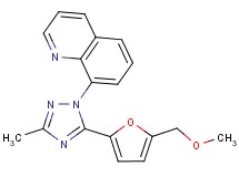 8-{5-[5-(methoxymethyl)-2-furyl]-3-methyl-1H-1,2,4-triazol-1-yl}quinoline