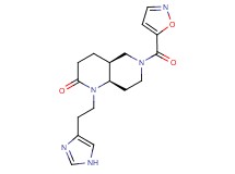 (4aS*,8aR*)-1-[2-(1H-imidazol-4-yl)ethyl]-6-(isoxazol-5-ylcarbonyl)octahydro-1,6-naphthyridin-2(1H)-one