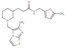 N-[(5-methyl-2-furyl)methyl]-3-{1-[(6-methylimidazo[2,1-b][1,3]thiazol-5-yl)methyl]-3-piperidinyl}propanamide