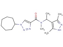 1-cycloheptyl-N-[1-(3,5-dimethyl-1H-pyrazol-4-yl)ethyl]-N-methyl-1H-1,2,3-triazole-4-carboxamide
