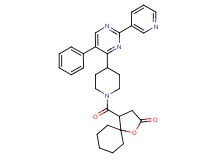 4-({4-[5-phenyl-2-(3-pyridinyl)-4-pyrimidinyl]-1-piperidinyl}carbonyl)-1-oxaspiro[4.5]decan-2-one